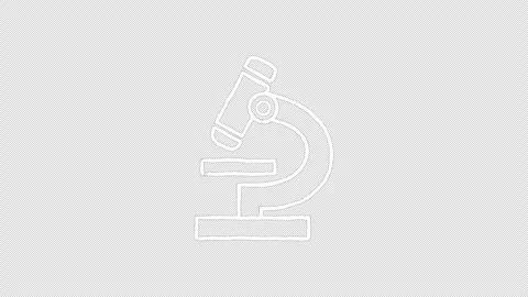 Hand Drawn White Microscope Doodle Animation Seamless Loop on Transparent Stock Footage 342587796