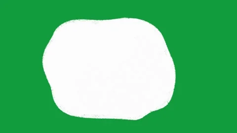 Hand Drawn White Organic Blob Animated Shape Overlay on Green Screen Stock Footage 341310423