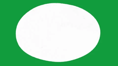 Hand Drawn White Oval Animated Shape Overlay on Green Screen Vídeo Stock 341310452