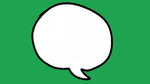 Hand Drawn White Oval Speech Bubble Animated Comic Book Dialogue Overlay Element Видео 335586538