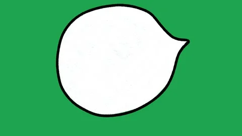 Hand Drawn White Round Speech Bubble Animated Comic Book Overlay Element 動画素材 335586506
