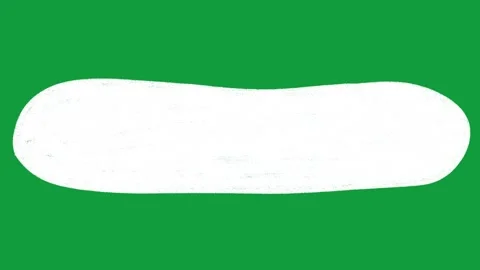 Hand Drawn White Rounded Horizontal Banner Animated Shape on Green Screen Stockbeeldmateriaal 341310456