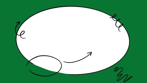 Hand Drawn White Rounded Text Box | Simple Doodle Style Title Frame Stock Footage 323467965