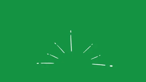 Hand Drawn White Speed Burst and Radiating Lines Animation on Green Screen 動画素材 335124594