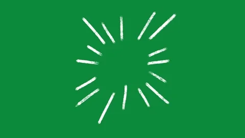 Hand Drawn White Starburst Animation on Green Screen Sparkle Impact Video Stock Footage 334608584