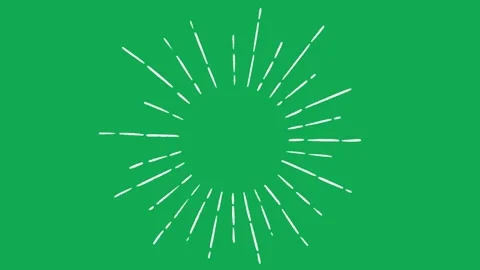 Hand Drawn White Starburst Animation on Green Screen Sparkle Impact Video Stock Footage 342398646