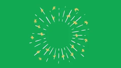 Hand Drawn White Starburst Animation on Green Screen Sparkle Impact Video Stock Footage 342398651