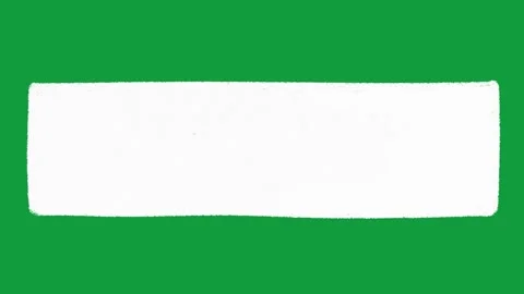 Hand Drawn White Title Box Banner Animated Shape on Green Screen Stock Footage 341310462