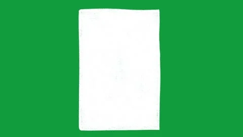 Hand Drawn White Vertical Card Panel Animated Shape on Green Screen Vídeos de archivo 341310401