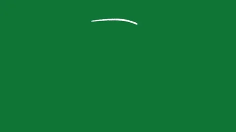 Hand-Drawn White Zigzag Arrow 2D Animation on Green Screen | Animated Wave Point Stock Footage 334608969
