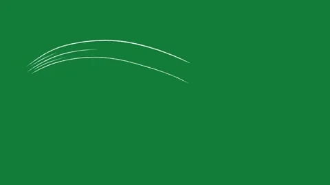 Hand Drawn Wind Blowing Effects Animation on Green Screen Background Stock Footage 335124481