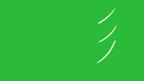 Hand Drawn Wind Blowing Effects Animation on Green Screen Background 動画素材 339335451