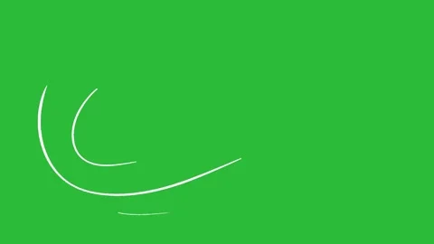 Hand Drawn Wind Blowing Effects Animation on Green Screen Background Stock Footage 339335452