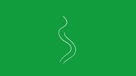 Hand Drawn Wind Blowing Effects Animation on Green Screen Background Stock Footage 341310268