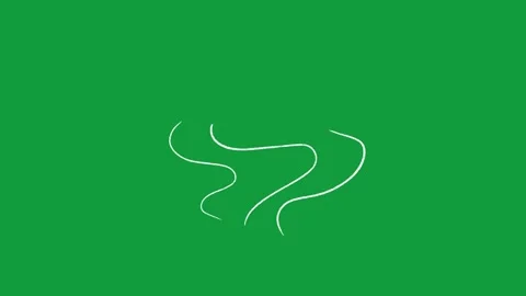 Hand Drawn Wind Blowing Effects Animation on Green Screen Background Stock Footage 341310272