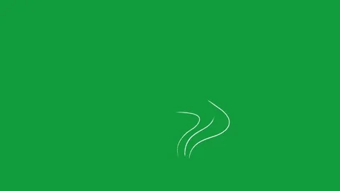 Hand Drawn Wind Blowing Effects Animation on Green Screen Background Stock Footage 341310280