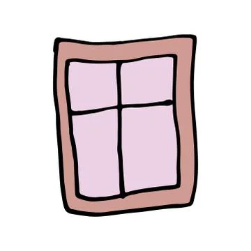 Hand drawn windows Stock Illustration