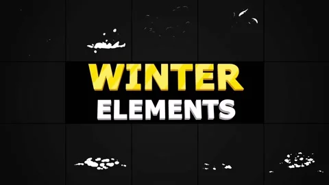 Hand-Drawn Winter Elements | After Effects After Effects stock