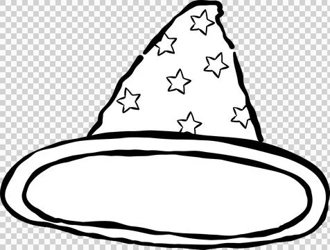 Hand Drawn Wizard Hat Outline Illustration