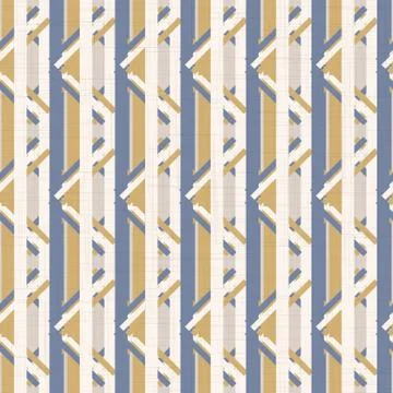Hand drawn woven wonky gingham check seamless pattern. Vector textured organic Stock Illustration