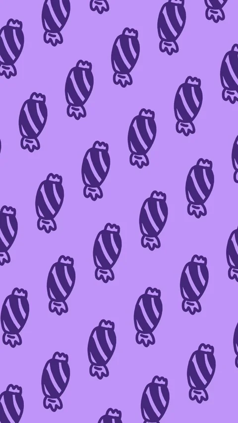 Hand-drawn wrapped candy line art seamless pattern on an abstract background Stock Footage 341365099
