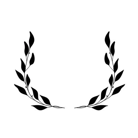 Hand drawn wreath frames. Botanical circle vector illustration. Design elements Stock Illustration