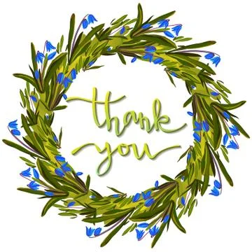 Hand drawn wreath. Stock Illustration