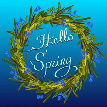 Hand drawn wreath. Stock Illustration