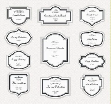 Hand drawn wreaths Stock Illustration