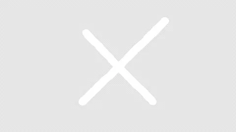 Hand Drawn X Mark Cross Animation on Transparent Background Video stock 337397632