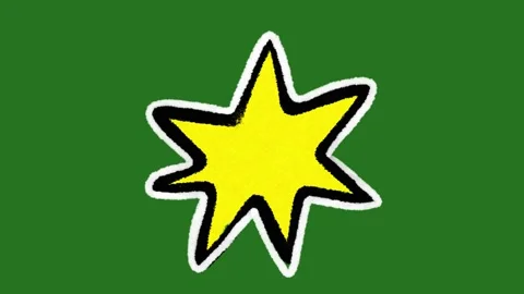 Hand-Drawn Yellow Bang Explosion Animation | Playful 2D Hand-Drawn Comic Motion  Vidéo 332127393