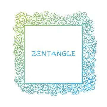 Hand drawn zentangle document template Stock Illustration