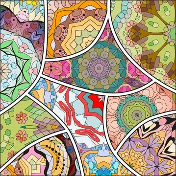 Hand drawn zentangle pattern for decoration Stock Illustration