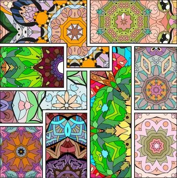 Hand drawn zentangle pattern for decoration Stock Illustration