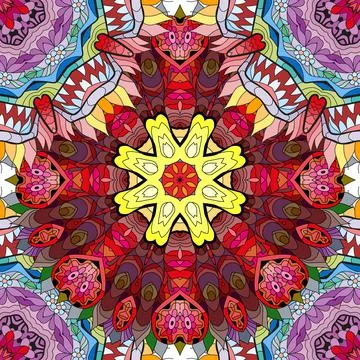 Hand drawn zentangle seamless pattern for decoration Иллюстрация