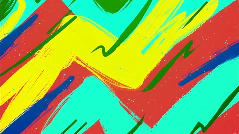 Hand-Drawn Zig-Zag Comic FX Dynamic Pattern Loop Stock Footage 315211908