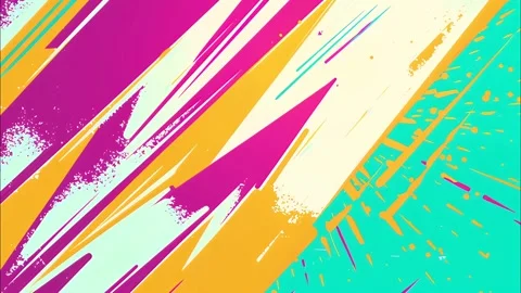 Hand-Drawn Zig-Zag Comic Strokes Animated Pattern Loop Stock Footage 315212025