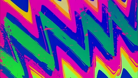 Hand-Drawn Zig-Zag Texture Funky Comic Pattern Loop Stock Footage 315211955