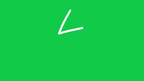 Hand Drawn Zigzag Arrow Pointing Down 2D Animation on Green Screen Stock Footage 336578903