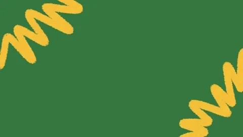 Hand Drawn Zigzag Border Line Frame Animation | 2D Doodle Style Decorative Frame Stock-Footage 329940919