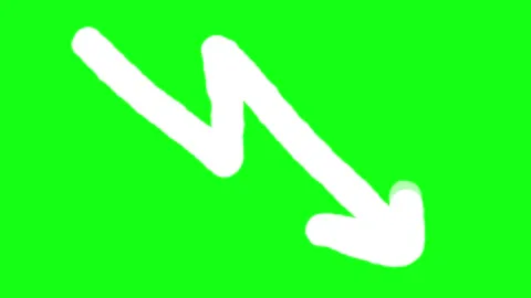 Hand Drawn Zigzag Downward Pointing Arrow. Stock Footage 220564997