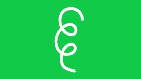 Hand Drawn Zigzag Line 2D Animation Overlay on Green Screen 스톡 동영상 336578885
