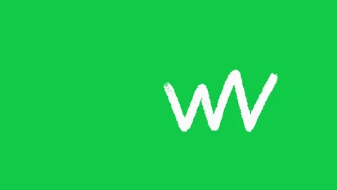 Hand Drawn Zigzag Line 2D Animation Overlay on Green Screen Vidéo 336578920