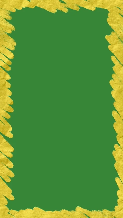 Hand Drawn Zigzag Lines Grunge Frame Animation Green Screen Yellow Rough  Видео 334579581