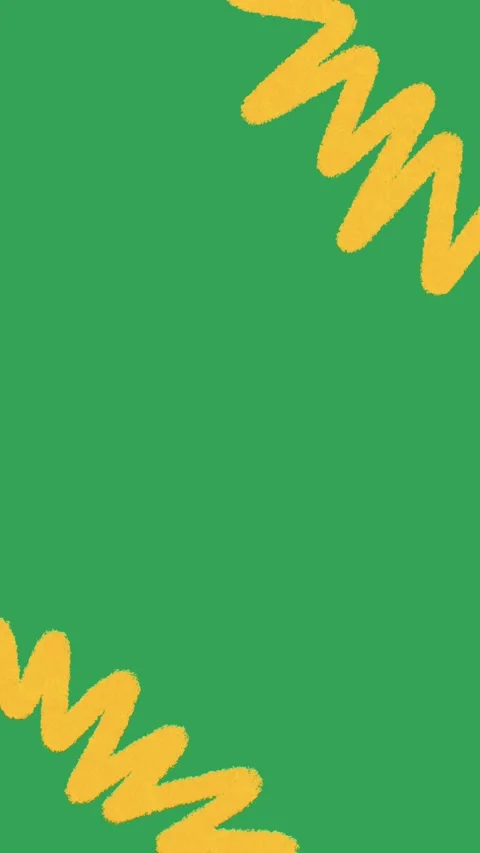 Hand Drawn Zigzag Lines Grunge Frame Animation Green Screen Yellow Rough Stockbeeldmateriaal 334579768