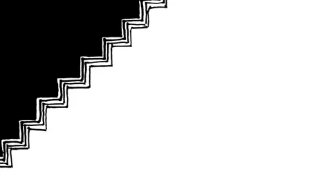 Hand Drawn Zigzag Lines Wipe Transition White to Black Stock Footage 339979190