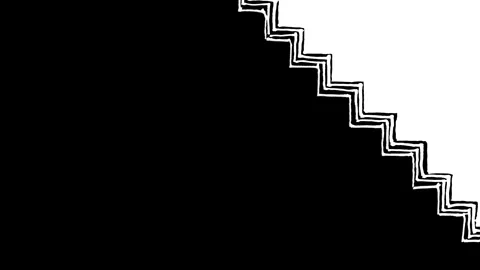 Hand Drawn Zigzag Lines Wipe Transition Black to White Stock Footage 339979192