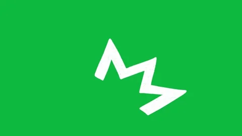 Hand Drawn Zigzag Zap Line Burst 2D Green Screen Animated Accent Overlay Stock Footage 342398456