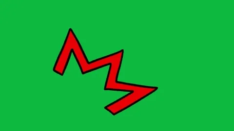 Hand Drawn Zigzag Zap Line Burst 2D Green Screen Animated Accent Overlay 库存影片 342398459