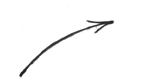 Hand-Drawn Arrow with a Black Pen Video stock 263883997